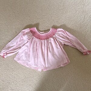 Beaufort Bonnet Company Pink Smocked Long-Sleeve Top